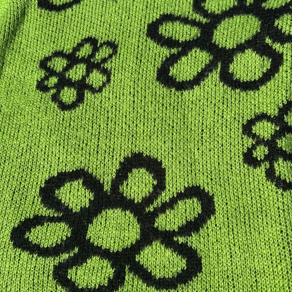 SHEIN Green and Black Floral Cropped Jacket - Picture 5 of 5